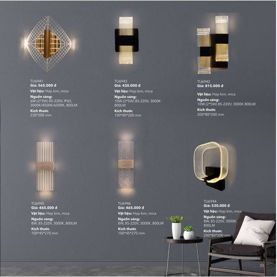 Đèn trang trí ZEMBA Lighting Catalogue và Bảng giá mới nhất /Page 
